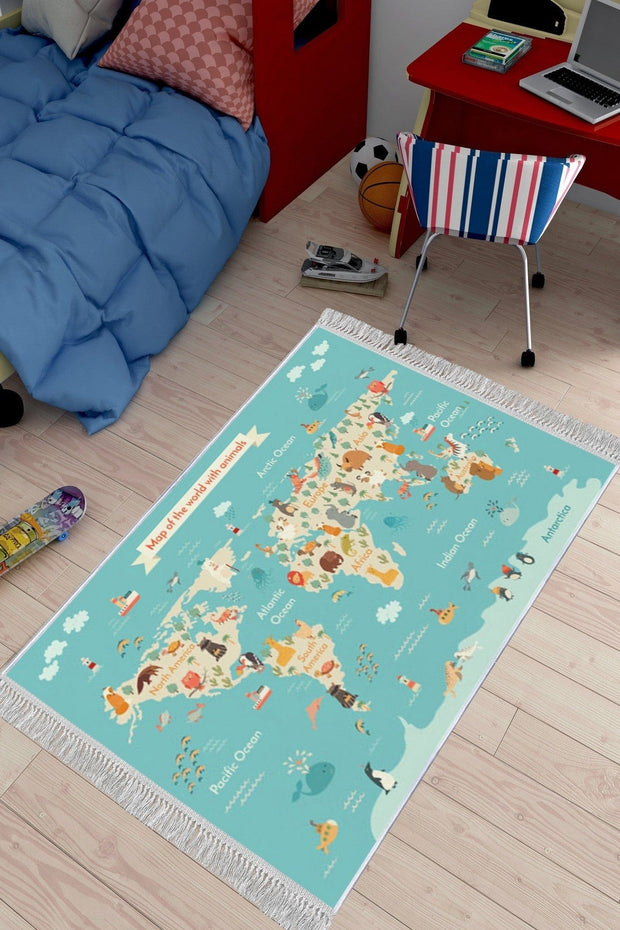 Tappeto per bambini Map Multicolore & ASRGRP-COVOR-PENTRU-COPII-MAP-MULTICOLOR