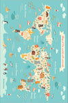 Tappeto per bambini Map Multicolore (1)