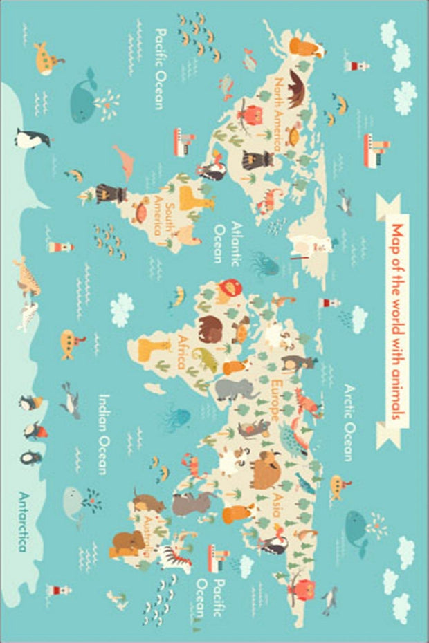 Tappeto per bambini Map Multicolore (1)