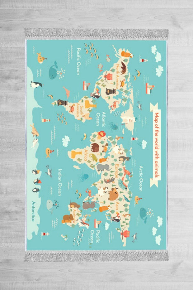 Tappeto per bambini Map Multicolore (2)