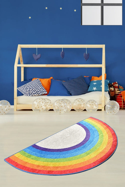 Tappeto per bambini Rainbow Multicolore & ASRGRP-COVOR-PENTRU-COPII-RAINBOW-MULTICOLOR