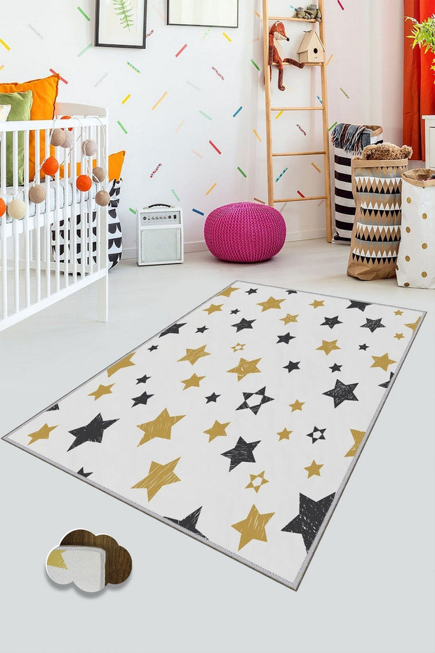 Tappeto per bambini Stars Multicolore & ASRGRP-COVOR-PENTRU-COPII-STARS-MULTICOLOR