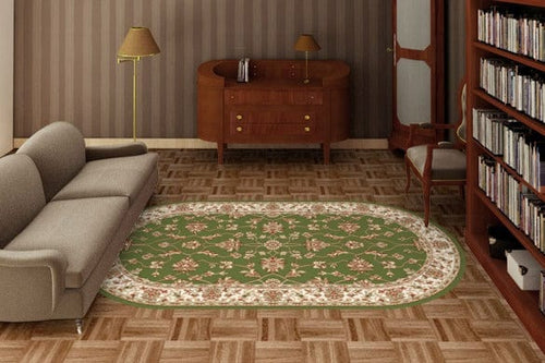 Tappeto Wilton Begonia Grain Oval Verde (1)