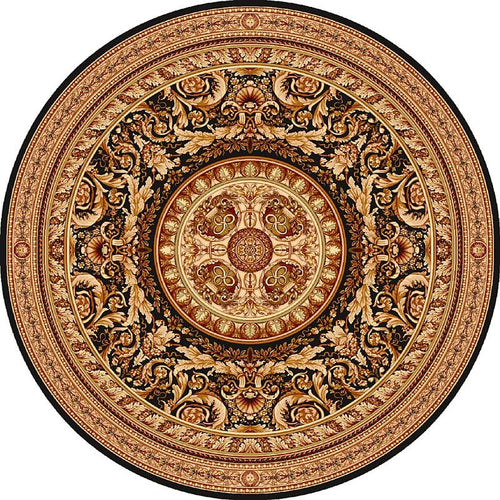 Tappeto Wilton Egon Round Nero