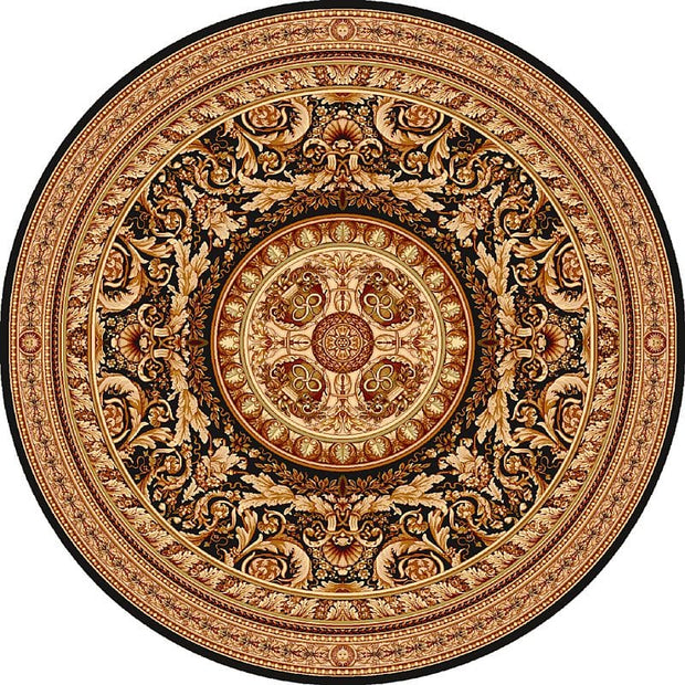 Tappeto Wilton Egon Round Nero