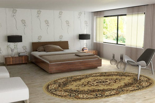 Tappeto Wilton Fatima Oval Beige (1)