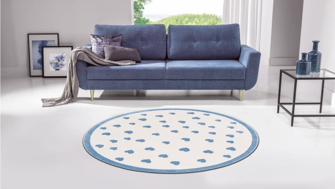 Tappeto Wilton Hart Round Blu (3)