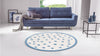 Tappeto Wilton Hart Round Blu (3)