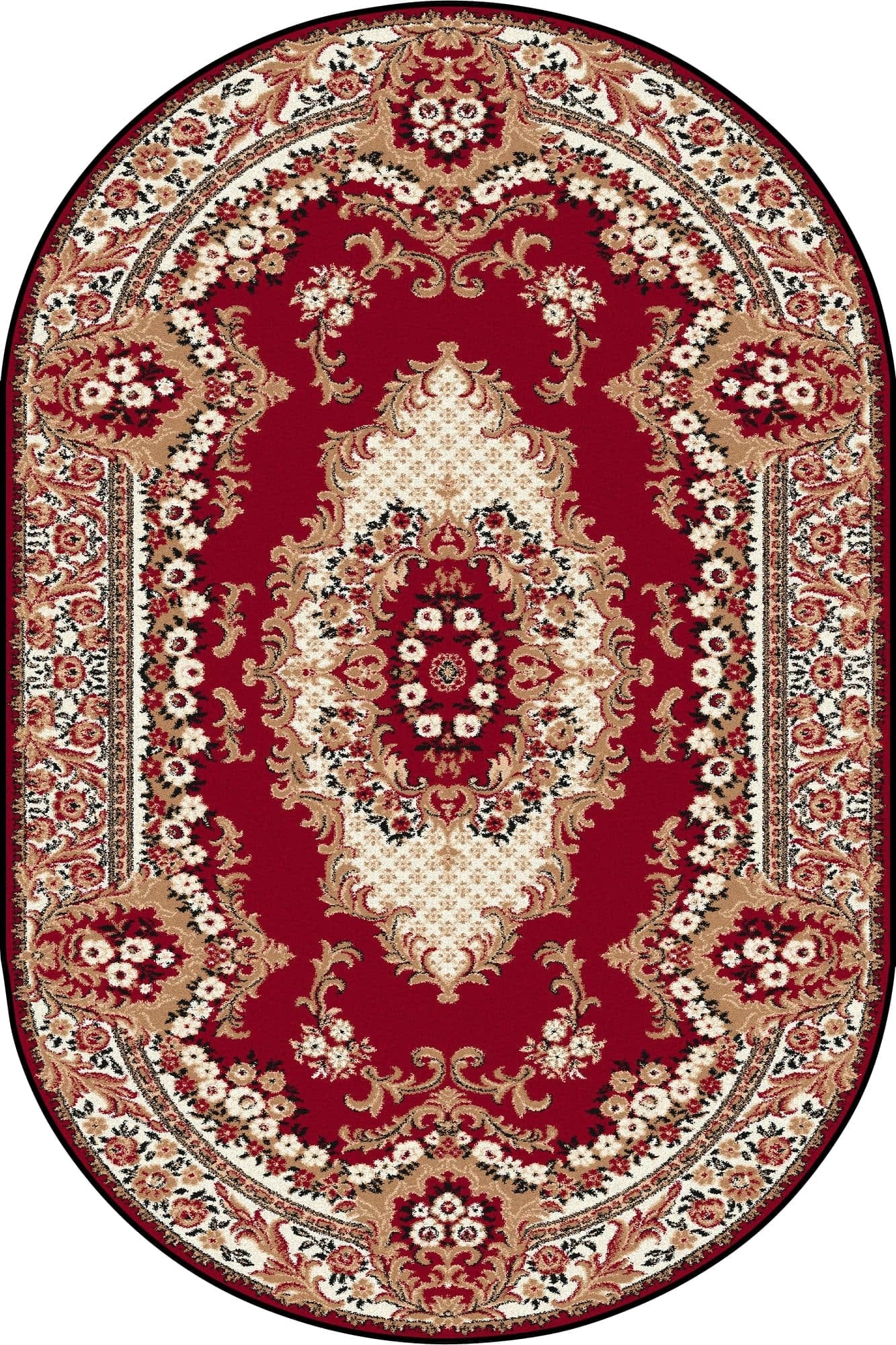 Tappeto Wilton Krolewski Rosso & AGNLPL-STANDARD-KROLEWSKI-DARK-RED-OVAL
