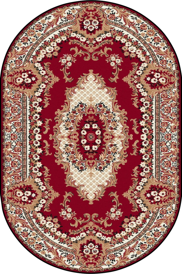Tappeto Wilton Krolewski Rosso & AGNLPL-STANDARD-KROLEWSKI-DARK-RED-OVAL