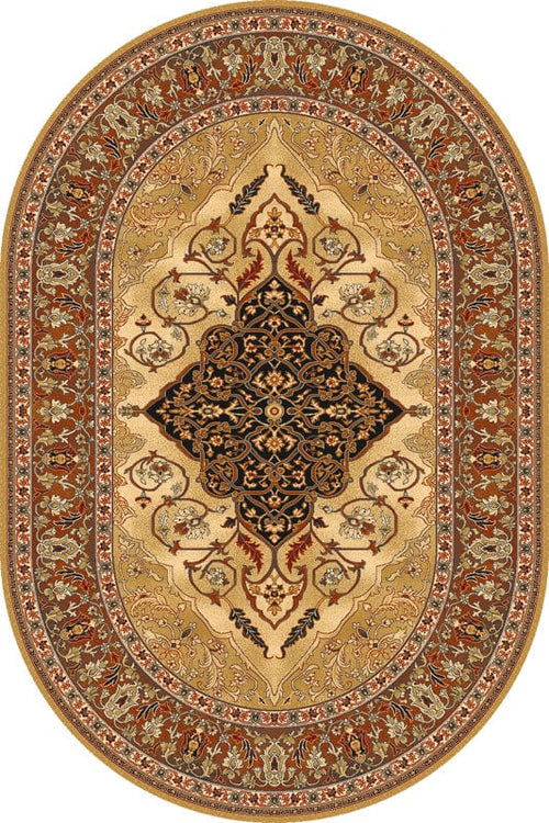 Tappeto Wilton Leyla Amber Oval Ambra