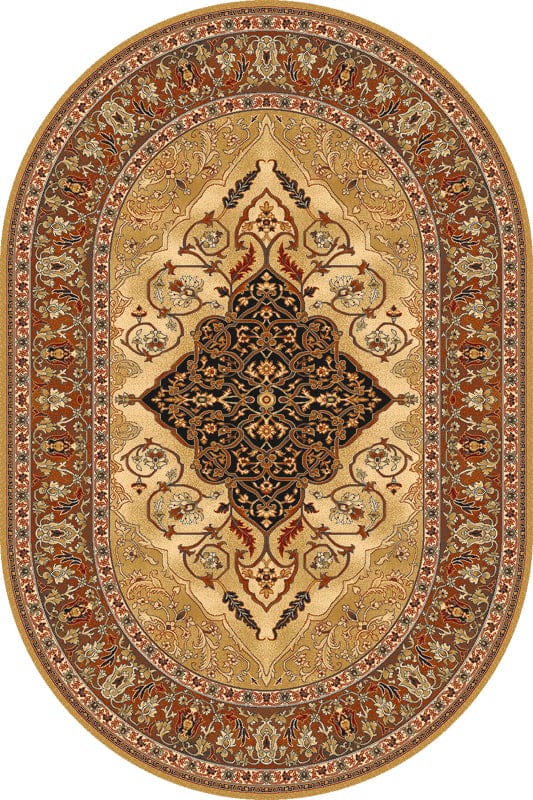 Tappeto Wilton Leyla Amber Oval Ambra