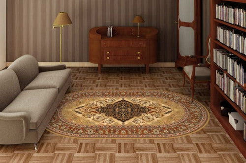 Tappeto Wilton Leyla Amber Oval Ambra (1)