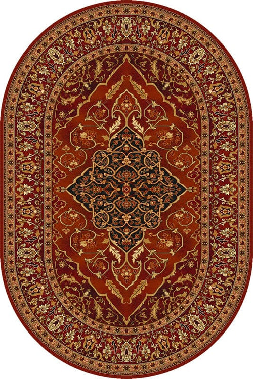 Tappeto Wilton Leyla Ruby Oval Borgogna