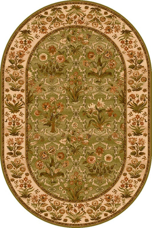 Tappeto Wilton Olandia Oval Verde