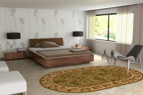 Tappeto Wilton Olandia Oval Verde (1)