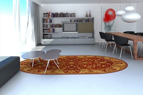 Tappeto Wilton Rejent Ruby Oval Borgogna (1)