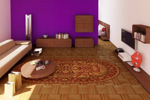 Tappeto Wilton Stolnik Ruby Oval Borgogna (1)
