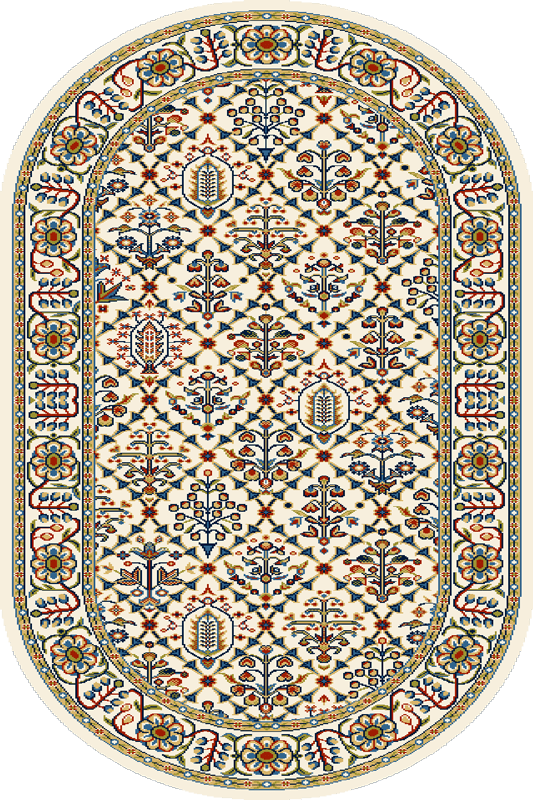 Tappeto Wilton Tamir Oval Crema