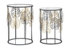 Tavolinetti Foglie Glam Coppia cm Ø 38x55-33x50 (2)