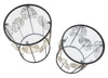 Tavolinetti Foglie Glam Coppia cm Ø 38x55-33x50 (4)
