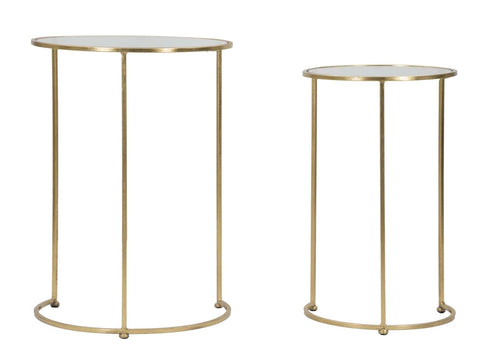Tavolinetti Glam Simply Coppia cm Ø 44,5x63-34,5x56,5