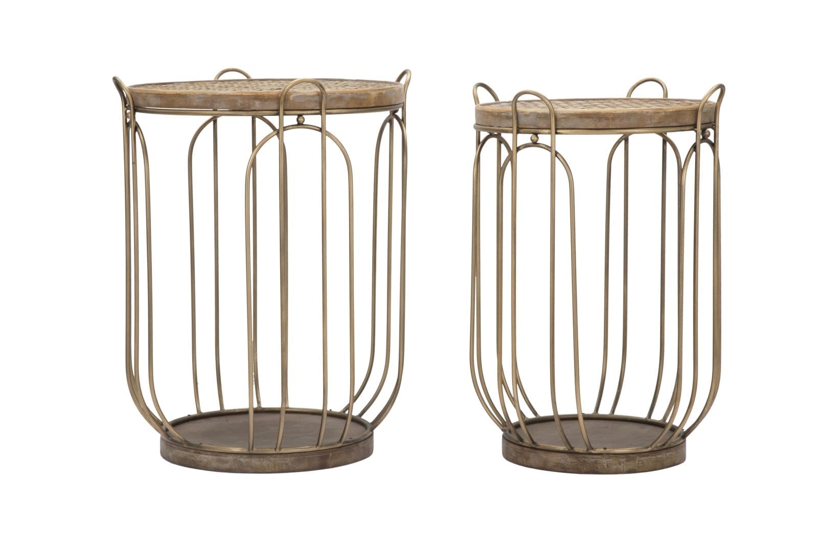 Tavolinetti Marrakech C/Contenitore Coppia cm Ø 52x66,5 - 45,5x62,5