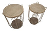 Tavolinetti Marrakech C/Contenitore Coppia cm Ø 52x66,5 - 45,5x62,5 (2)