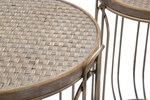 Tavolinetti Marrakech C/Contenitore Coppia cm Ø 52x66,5 - 45,5x62,5 (3)