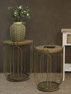 Tavolinetti Marrakech C/Contenitore Coppia cm Ø 52x66,5 - 45,5x62,5 (7)