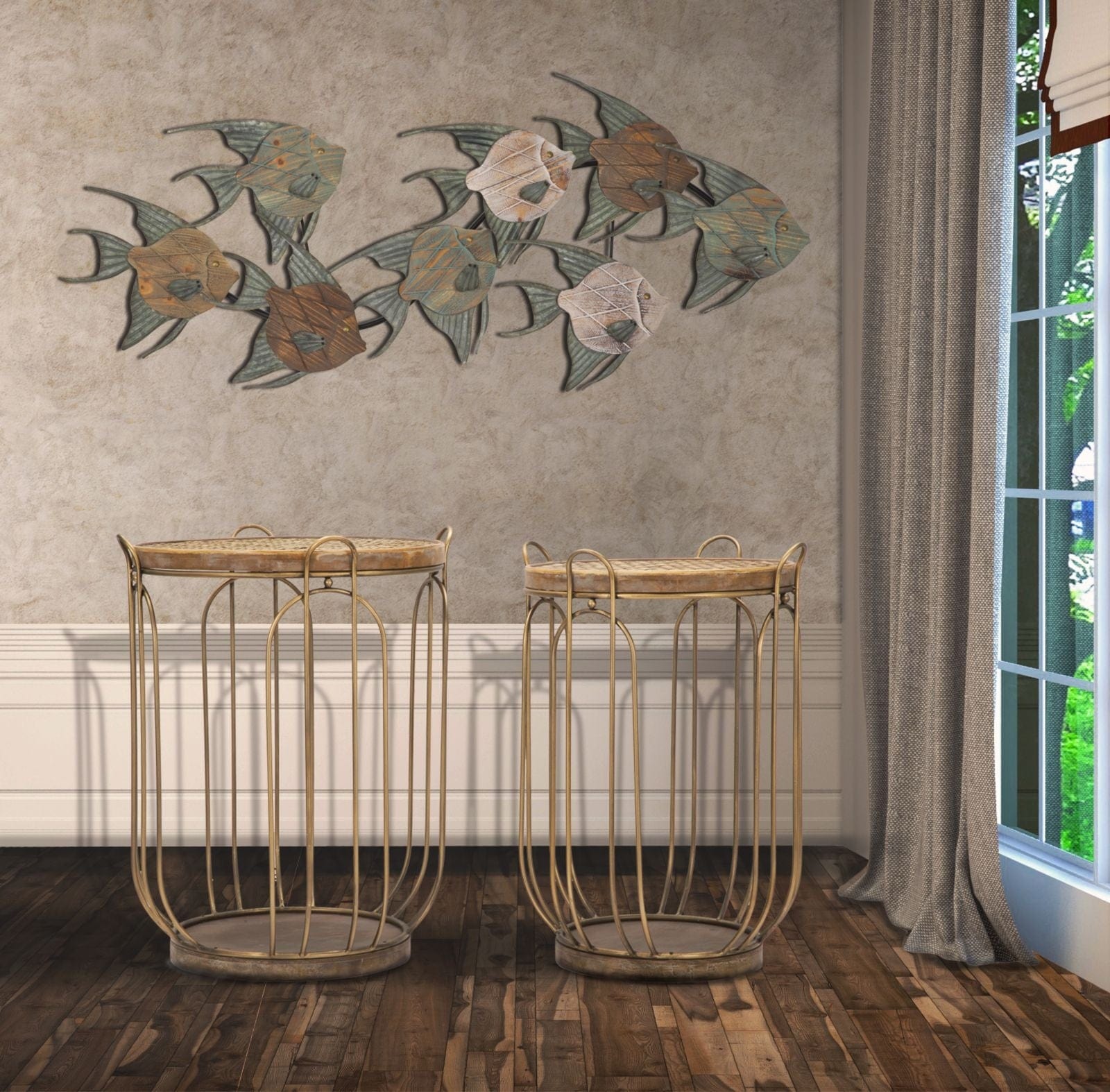 Tavolinetti Marrakech C/Contenitore Coppia cm Ø 52x66,5 - 45,5x62,5 (8)