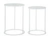 Tavolinetti White Harts Coppia cm Ø 43x60-38x55