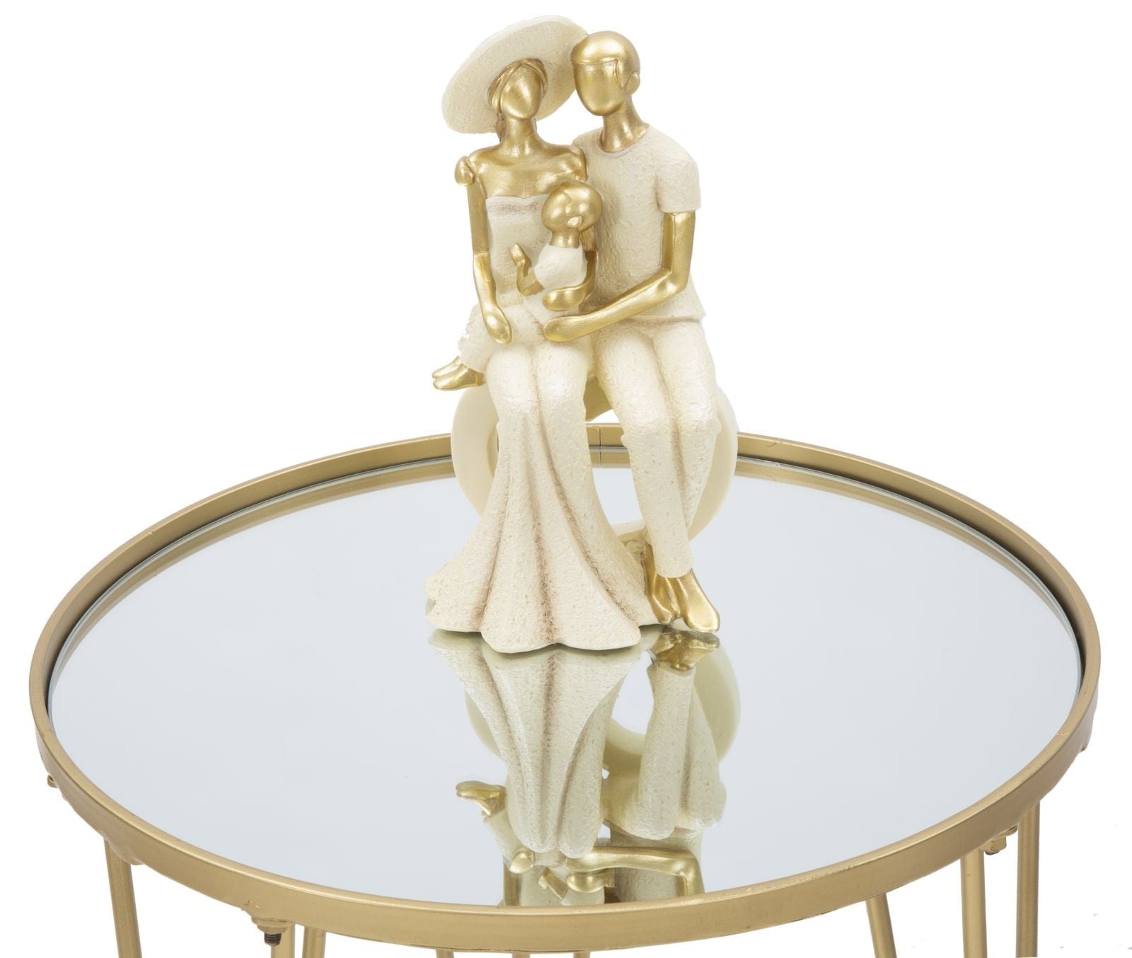 Tavolinetto Da Caffe Glam Gold/Mirror cm Ø 40x49 (4)