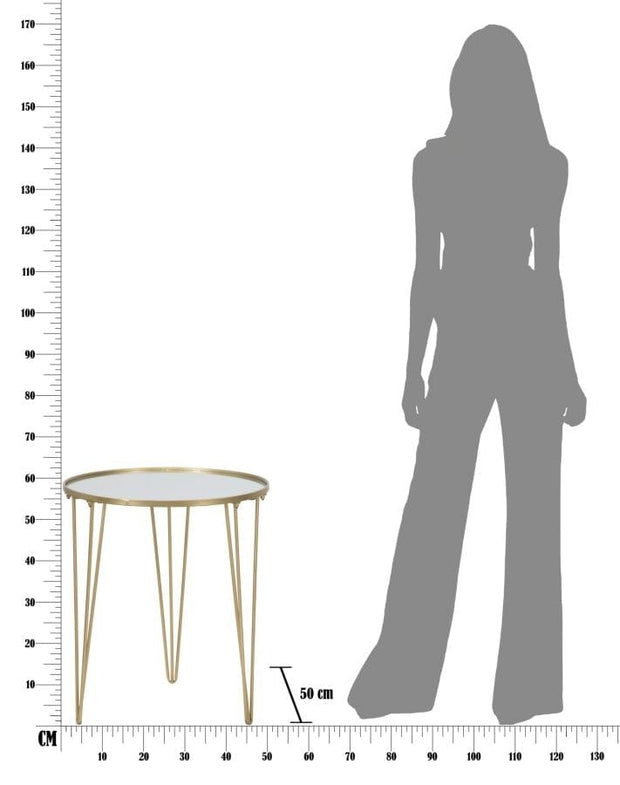 Tavolinetto Da Caffe Glam Gold/Mirror cm Ø 50x58,5 (3)