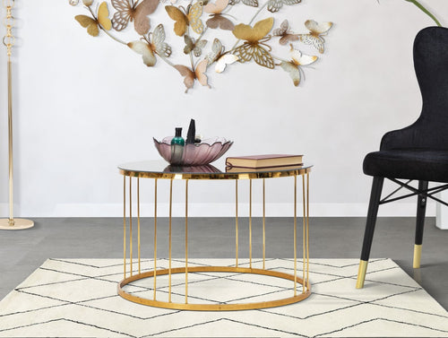 Tavolinetto Da Caffe Simple Bronze Mirror cm Ø 70x46