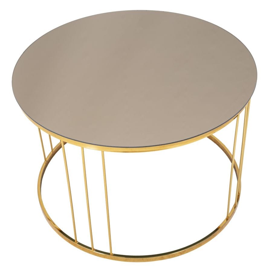 Tavolinetto Da Caffe Simple Bronze Mirror cm Ø 70x46 (2)