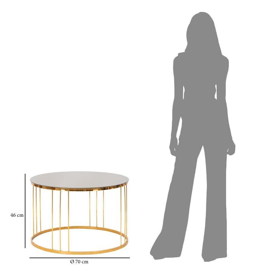 Tavolinetto Da Caffe Simple Bronze Mirror cm Ø 70x46 (5)