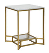 Tavolinetto Double Marble cm 47x47x60