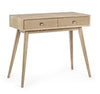 Tavolino consolle con 2 cassetti Alannis Naturale