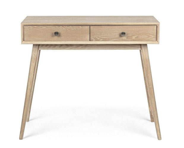 Tavolino consolle con 2 cassetti Alannis Naturale (1)