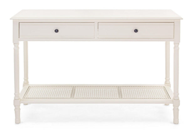 Tavolino consolle con 2 cassetti Amabel Crema (2)