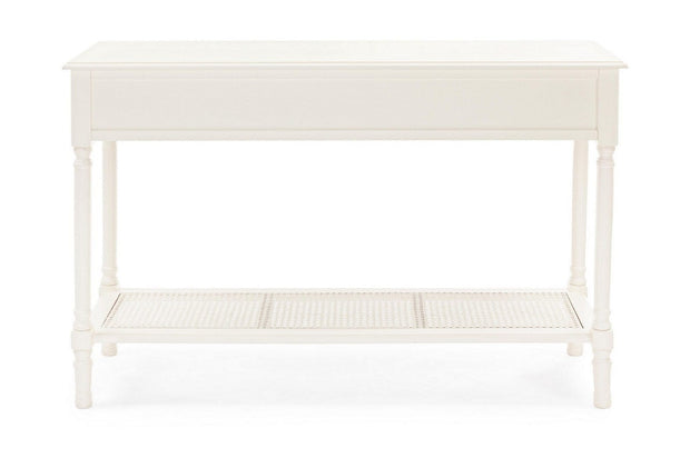 Tavolino consolle con 2 cassetti Amabel Crema (3)