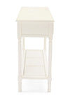 Tavolino consolle con 2 cassetti Amabel Crema (4)