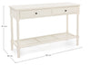Tavolino consolle con 2 cassetti Amabel Crema (5)