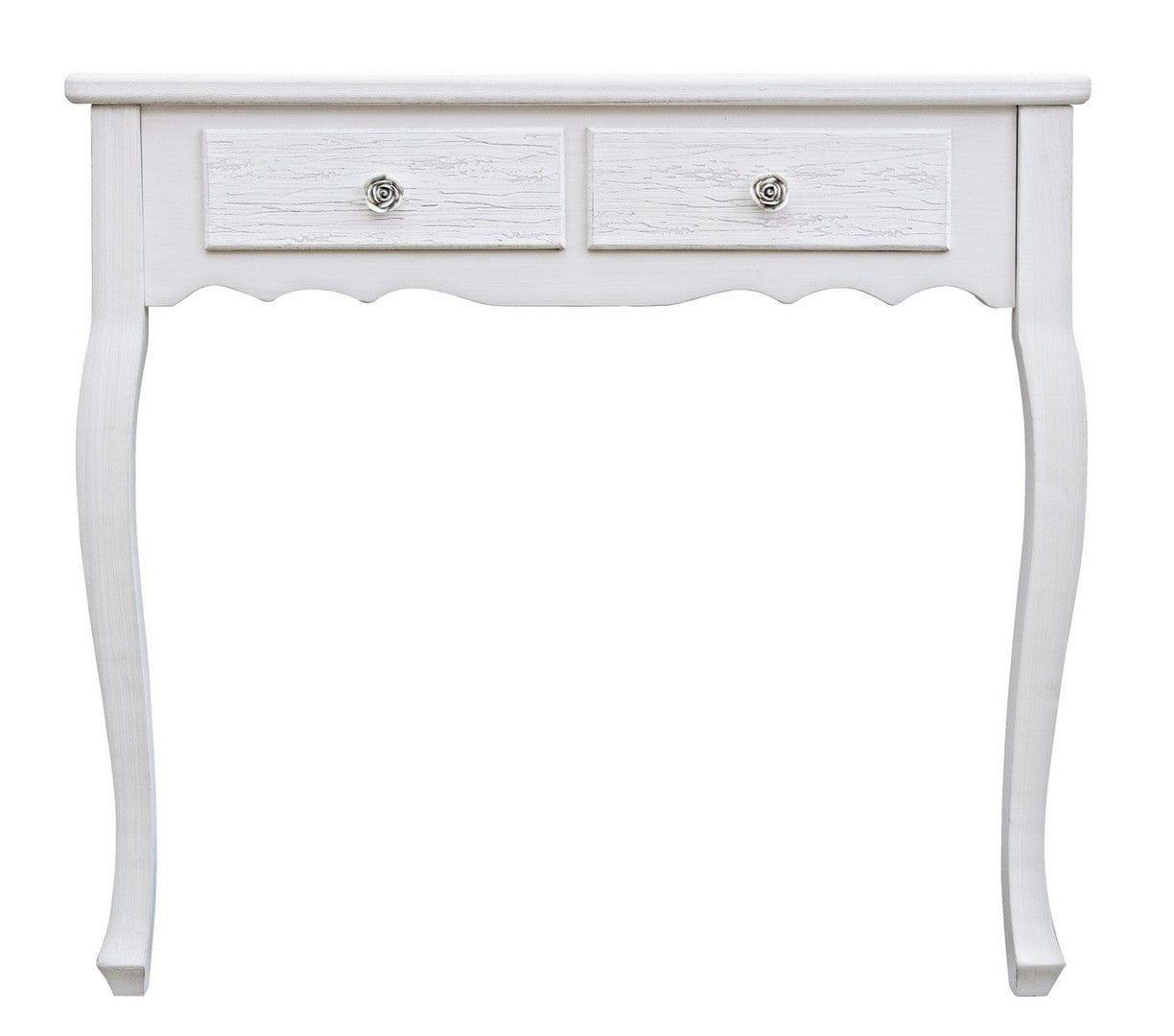Tavolino consolle con 2 cassetti Blanc Bianco (1)