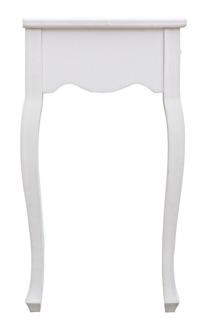 Tavolino consolle con 2 cassetti Blanc Bianco (2)