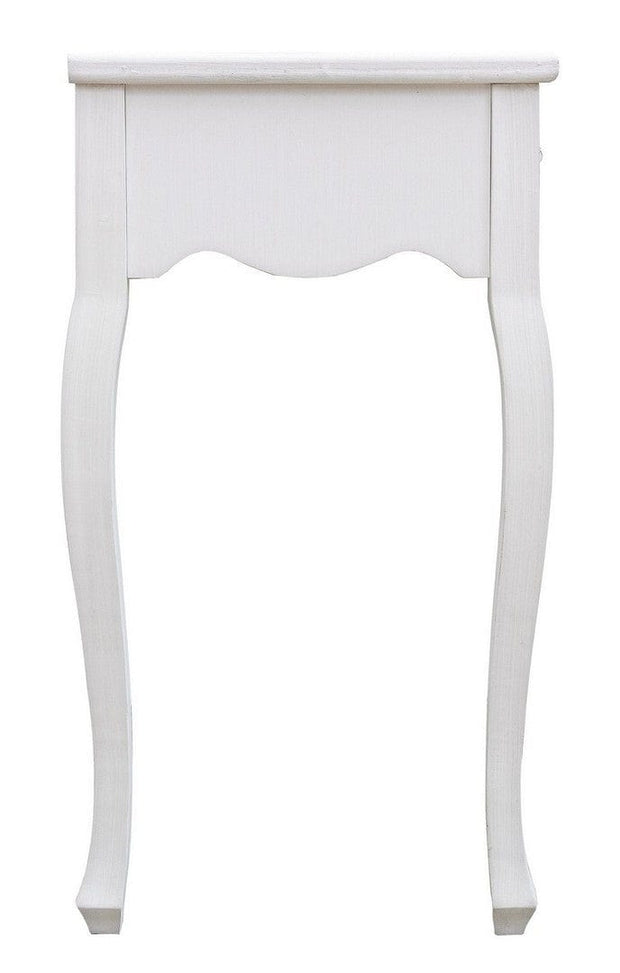 Tavolino consolle con 2 cassetti Blanc Bianco (2)