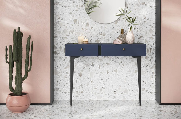 Tavolino consolle con 2 cassetti Colours CS 07 Blu Opaco