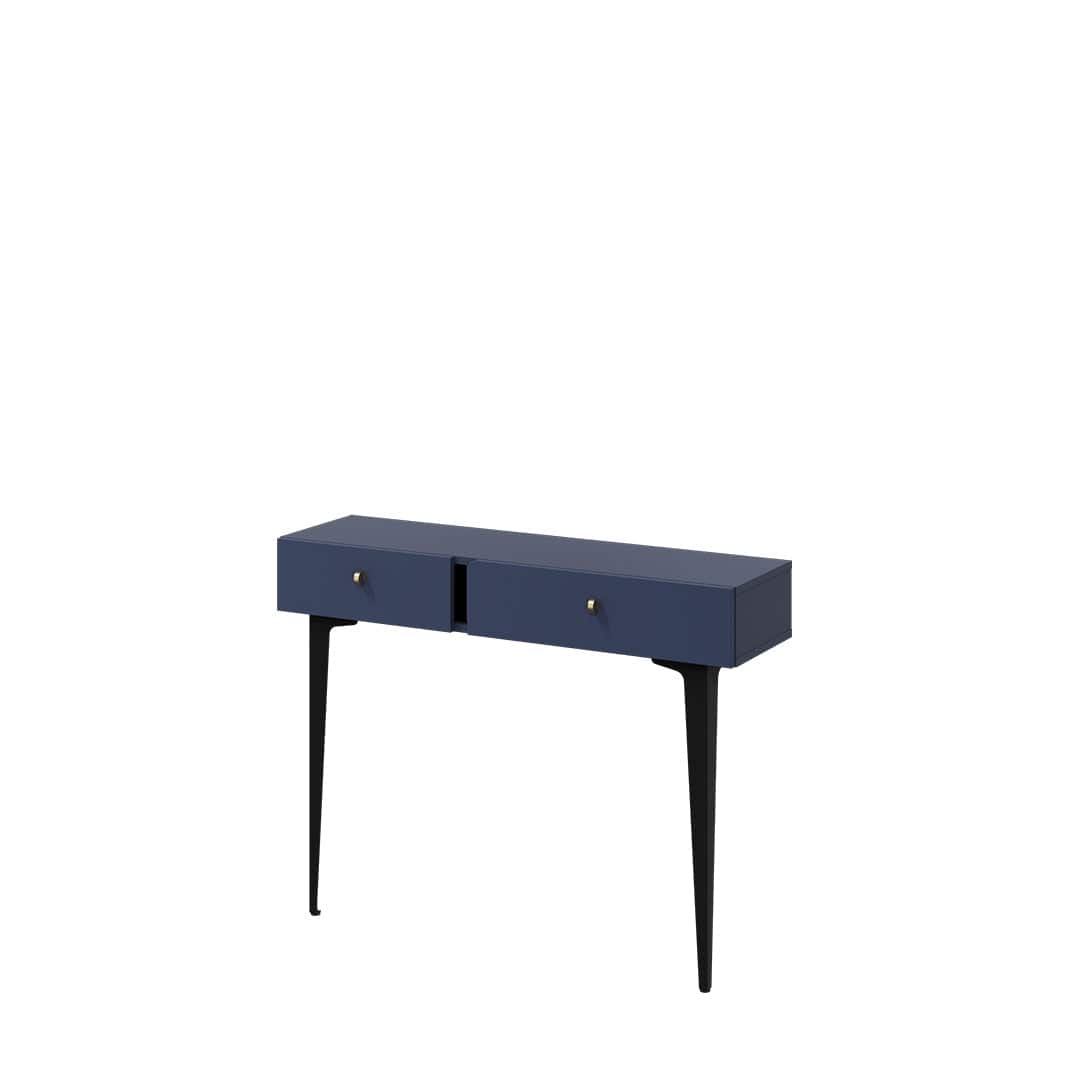 Tavolino consolle con 2 cassetti Colours CS 07 Blu Opaco (1)