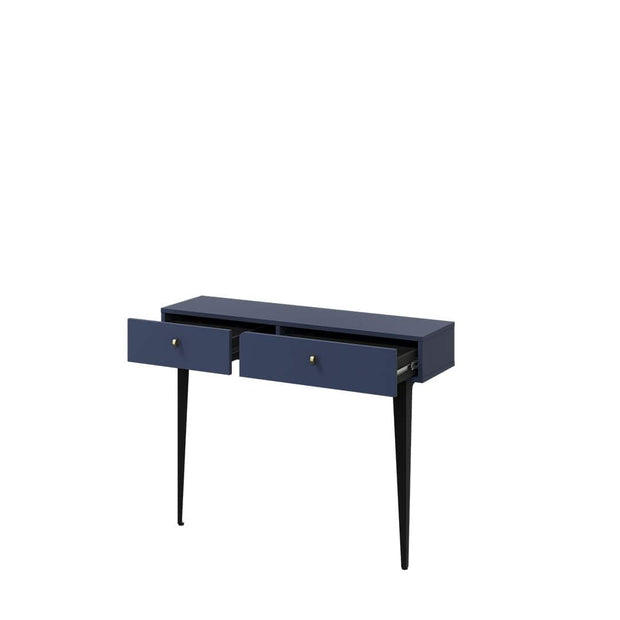 Tavolino consolle con 2 cassetti Colours CS 07 Blu Opaco (4)